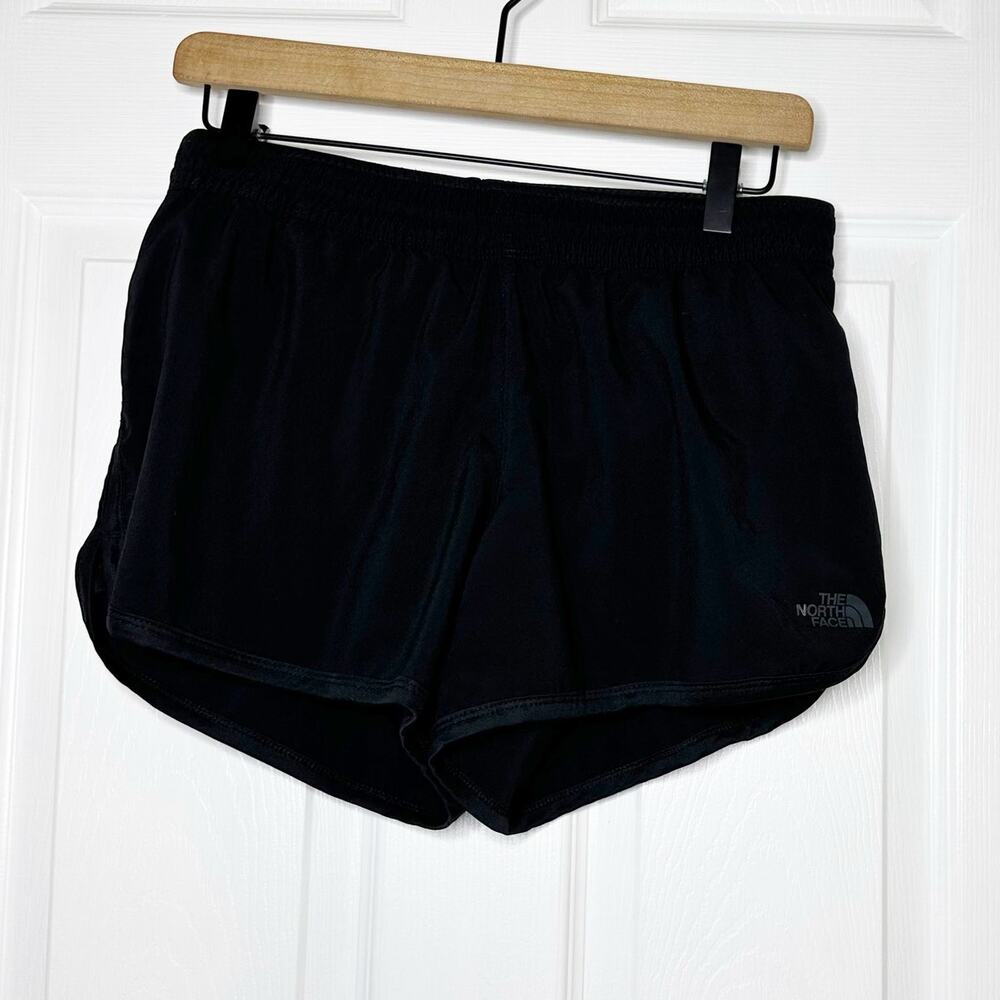 North Face Womens‎ M Black Pull On Elastic Waist Shorts Built in Briefs